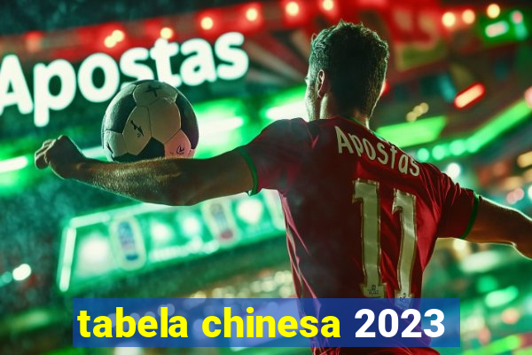 tabela chinesa 2023